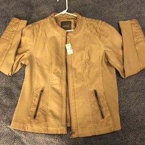 Maurices Cream Faux Leather Jacket XL